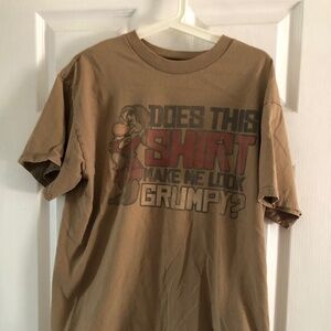 Disney Grumpy Brown Crew Neck Short Sleeve Graphic T-Shirt *Sz L* Disney World